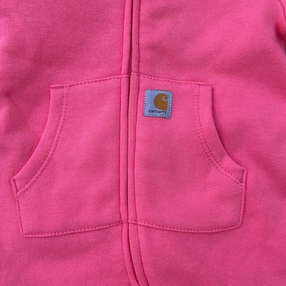 Carhartt Pink Fleece Full Zip Hoodie Coverall NWT 6Months - Picture 2 of 6